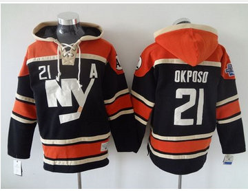 New York Islanders #21 Kyle Okposo Dark Blue Sawyer Hooded Sweatshirt Stitched NHL Jersey New York Islanders #21 Kyle Okposo Dark Blue Sawyer Hooded Sweatshirt Stitched NHL Jersey