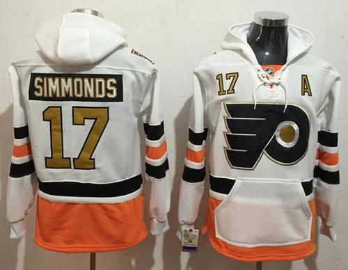 Flyers #17 Wayne Simmonds White 3rd Name & Number Pullover NHL Hoodie Flyers #17 Wayne Simmonds White 3rd Name & Number Pullover NHL Hoodie