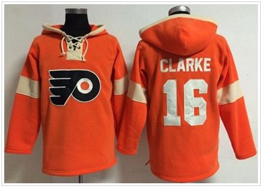 Philadelphia Flyers #16 Bobby Clarke Orange Pullover NHL Hoodie