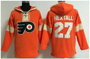 Philadelphia Flyers #27 Ron Hextall Orange Pullover NHL Hoodie Philadelphia Flyers #27 Ron Hextall Orange Pullover NHL Hoodie