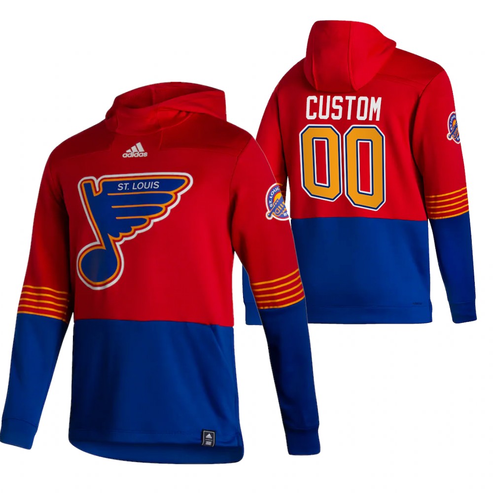 St. Louis Blues Custom Adidas Reverse Retro Pullover Hoodie Red St. Louis Blues Custom Adidas Reverse Retro Pullover Hoodie Red