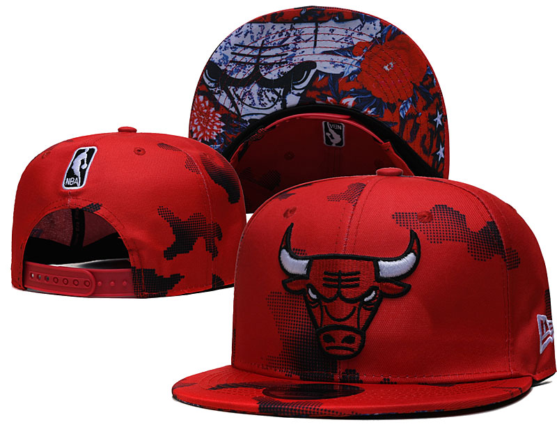 Bulls Snapback Hat Red --YD