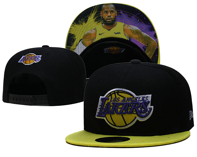 Lakers Snapback Hat Black- --YD Lakers Snapback Hat Black- --YD
