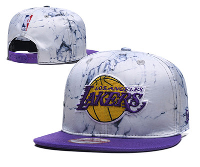 Lakers Team Logo Gray Purple Adjustable Hat TX Lakers Team Logo Gray Purple Adjustable Hat TX