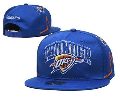 Thunder Team Logo Blue Mitchell & Ness Adjustable Hat TX Thunder Team Logo Blue Mitchell & Ness Adjustable Hat TX