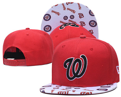 Nationals Team Logo Red White Adjustable Hat TX Nationals Team Logo Red White Adjustable Hat TX