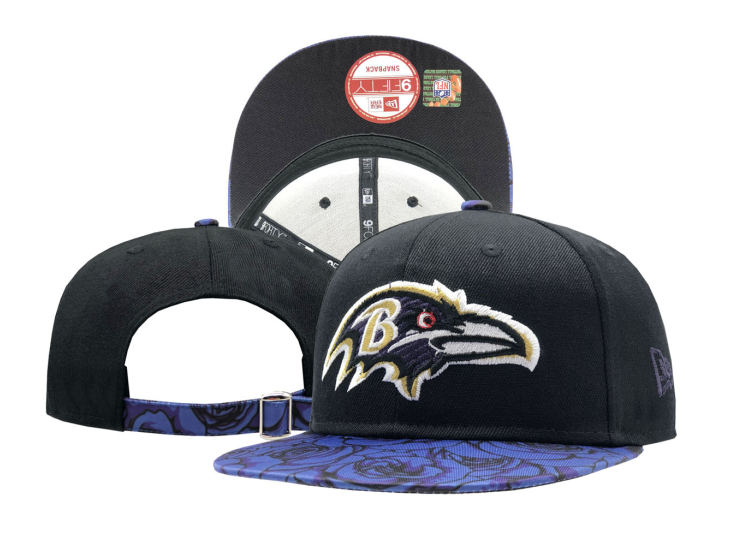 Ravens Team Logo Black Adjustable Hat SF