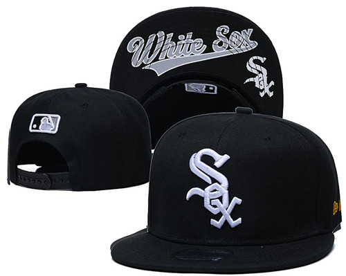 White Sox Team White Logo Black Adjustable Hat GS White Sox Team White Logo Black Adjustable Hat GS
