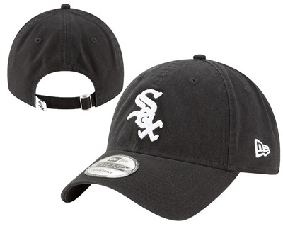 White Sox Team Logo Black Peaked Adjustable Hat YD White Sox Team Logo Black Peaked Adjustable Hat YD