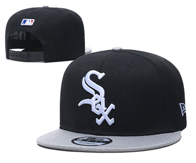 White Sox Team Logo Black Gray Adjustable Hat TX White Sox Team Logo Black Gray Adjustable Hat TX