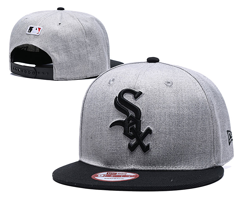 MLB Chicago White Sox Fresh Logo Black Snapback Adjustable Hat MLB Chicago White Sox Fresh Logo Black Snapback Adjustable Hat
