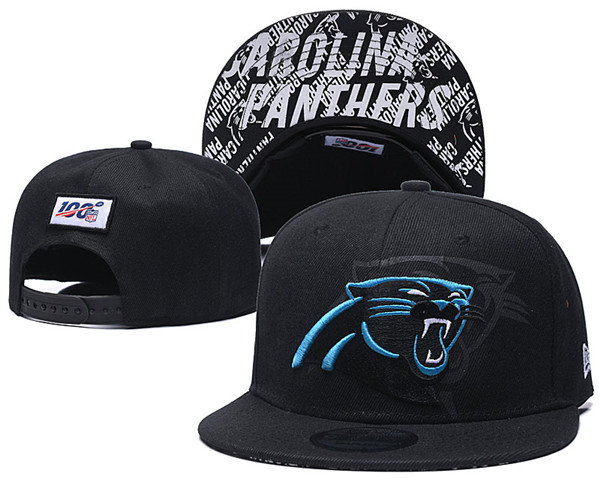 Panthers Black Snapback Hat GS Panthers Black Snapback Hat GS
