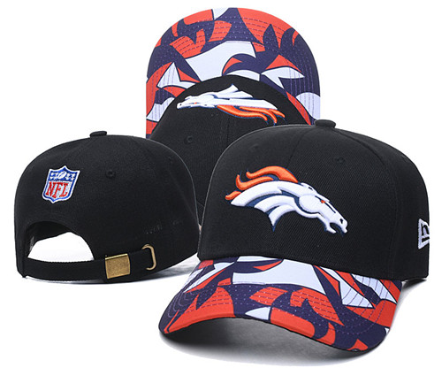 Broncos Team Logo Black Peaked Adjustable Hat LH Broncos Team Logo Black Peaked Adjustable Hat LH