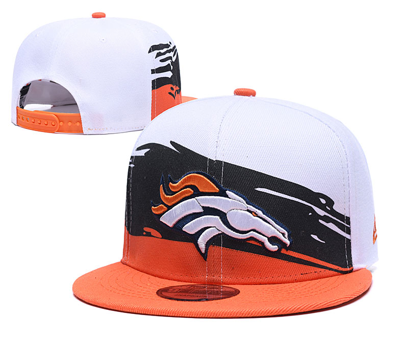 Broncos Team Logo White Orange Adjustable Hat GS Broncos Team Logo White Orange Adjustable Hat GS