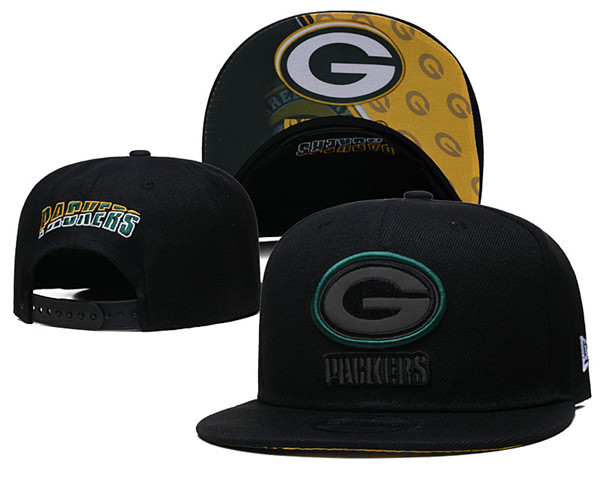 Packers Black Snapback Hat--GS Packers Black Snapback Hat--GS