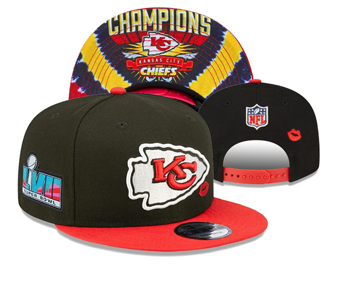 Kansas City Chiefs Super Bowl LVII Patch Stitched Snapback Hats 0136 Kansas City Chiefs Super Bowl LVII Patch Stitched Snapback Hats 0136
