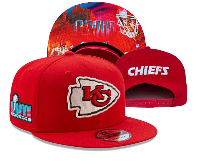 Kansas City Chiefs Super Bowl LVII Patch Stitched Snapback Hats 0133 Kansas City Chiefs Super Bowl LVII Patch Stitched Snapback Hats 0133