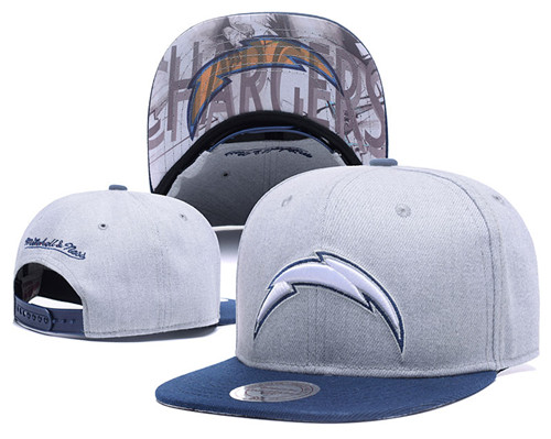 Chargers Team Logo Gray Mitchell & Ness Adjustable Hat LH Chargers Team Logo Gray Mitchell & Ness Adjustable Hat LH