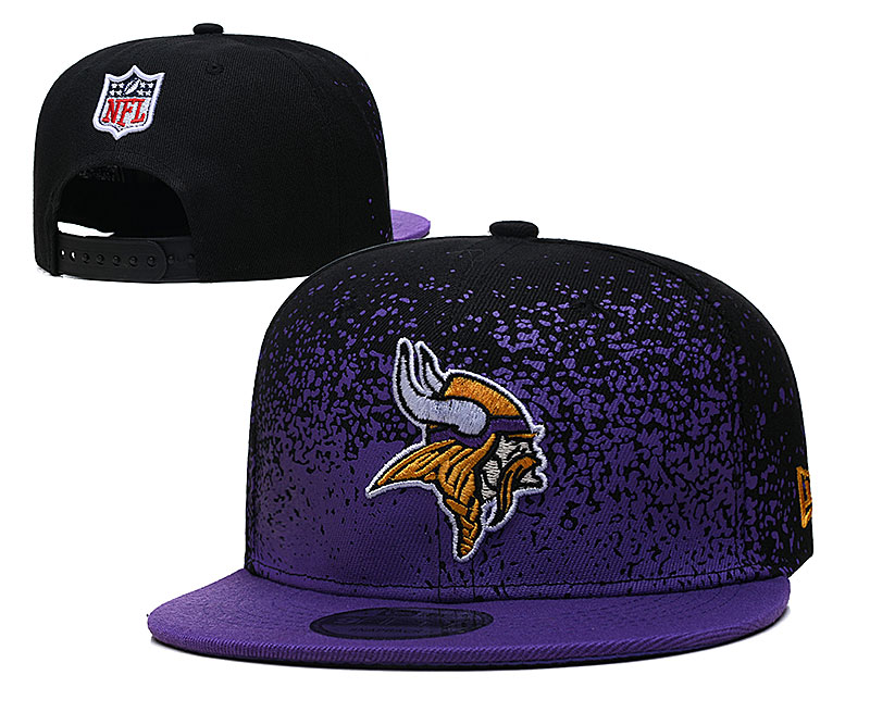 Vikings Team Logo New Era Black Purple Fade Up Adjustable Hat GS Vikings Team Logo New Era Black Purple Fade Up Adjustable Hat GS
