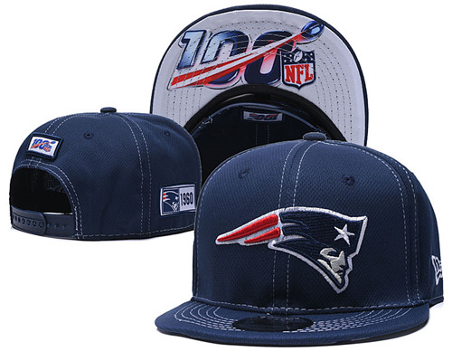 Patriots Team Logo Navy 100th Season Adjustable Hat YD Patriots Team Logo Navy 100th Season Adjustable Hat YD