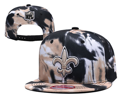 Saints Team Logo Cream Black Adjustable Hat YD