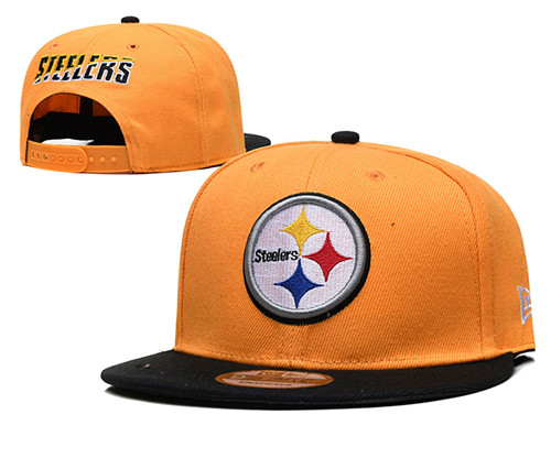 Steelers Yellow Snapback Hat --TX Steelers Yellow Snapback Hat --TX