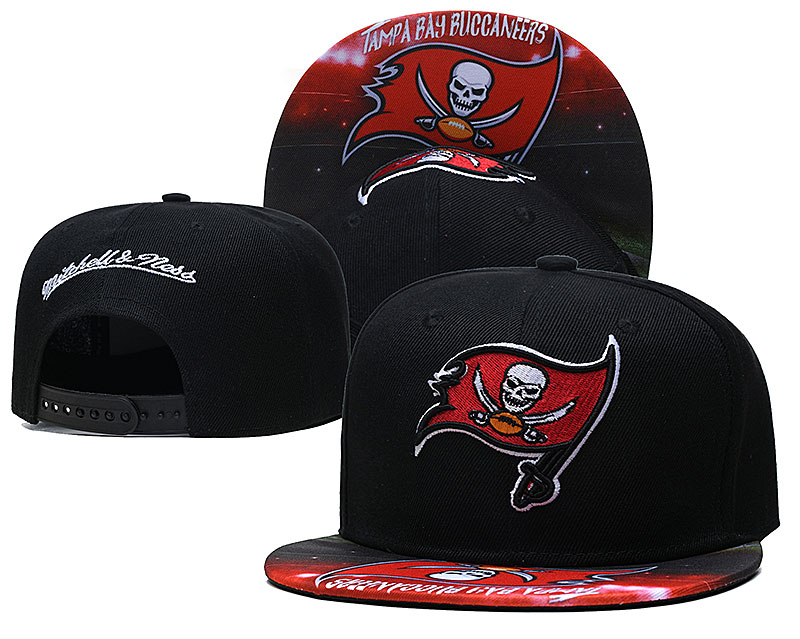 Buccaneers Team Logo Black Mitchell & Ness Adjustable Hat LH Buccaneers Team Logo Black Mitchell & Ness Adjustable Hat LH