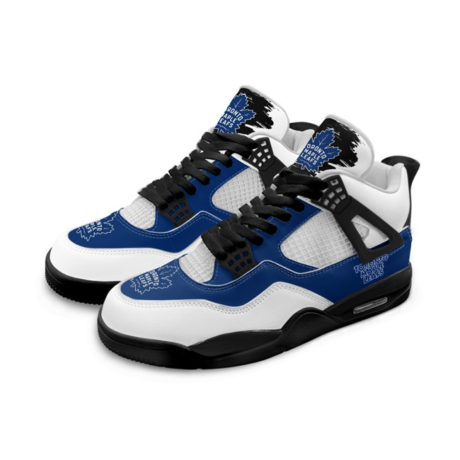 Women's Toronto Maple Leafs Running Weapon Air Jordan 4 Shoes 001