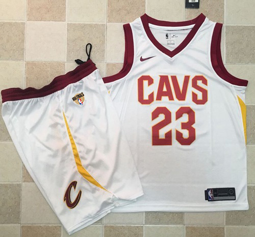 Nike Cavaliers #23 LeBron James White A Set The Finals Patch Youth NBA Swingman Association Edition Jersey Nike Cavaliers #23 LeBron James White A Set The Finals Patch Youth NBA Swingman Association Edition Jersey