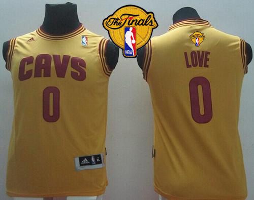 Revolution 30 Cavaliers #0 Kevin Love Gold The Finals Patch Stitched Youth NBA Jersey Revolution 30 Cavaliers #0 Kevin Love Gold The Finals Patch Stitched Youth NBA Jersey