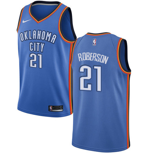 Thunder #21 Andre Roberson Blue Youth Basketball Swingman Icon Edition Jersey Thunder #21 Andre Roberson Blue Youth Basketball Swingman Icon Edition Jersey