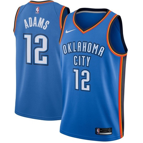 Thunder #12 Steven Adams Blue Youth Basketball Swingman Icon Edition Jersey Thunder #12 Steven Adams Blue Youth Basketball Swingman Icon Edition Jersey