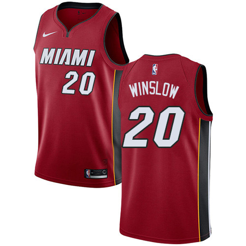 Heat #20 Justise Winslow Red Youth Basketball Swingman Statement Edition Jersey Heat #20 Justise Winslow Red Youth Basketball Swingman Statement Edition Jersey
