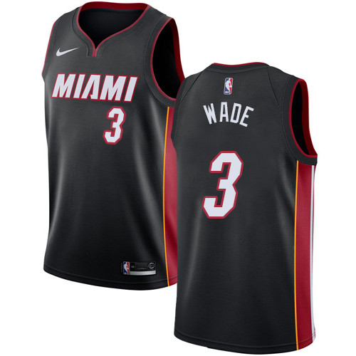 Heat #3 Dwyane Wade Black Youth Basketball Swingman Icon Edition Jersey Heat #3 Dwyane Wade Black Youth Basketball Swingman Icon Edition Jersey