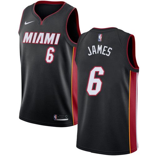 Heat #6 LeBron James Black Youth Basketball Swingman Icon Edition Jersey Heat #6 LeBron James Black Youth Basketball Swingman Icon Edition Jersey