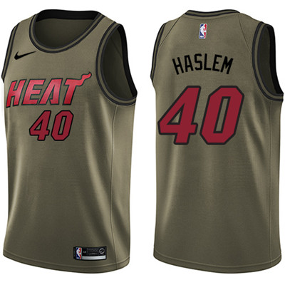 Nike Heat #40 Udonis Haslem Green Salute to Service Youth NBA Swingman Jersey Nike Heat #40 Udonis Haslem Green Salute to Service Youth NBA Swingman Jersey