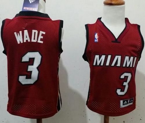 Toddler Heat #3 Dwyane Wade Red Stitched NBA Jersey Toddler Heat #3 Dwyane Wade Red Stitched NBA Jersey