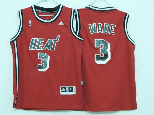 Heat #3 Dwyane Wade Red Hardwood Classics Nights Stitched Youth NBA Jersey Heat #3 Dwyane Wade Red Hardwood Classics Nights Stitched Youth NBA Jersey