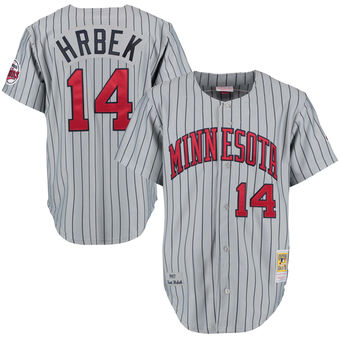 Men's Minnesota Twins 1987 Kent Hrbek Mitchell & Ness Gray Authentic Throwback Jersey Men's Minnesota Twins 1987 Kent Hrbek Mitchell & Ness Gray Authentic Throwback Jersey