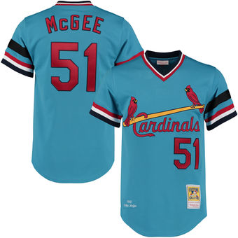 Men's St. Louis Cardinals Willie McGee Mitchell & Ness Light Blue Authentic Jersey Men's St. Louis Cardinals Willie McGee Mitchell & Ness Light Blue Authentic Jersey