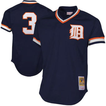 Men's Detroit Tigers Alan Trammell Mitchell & Ness Navy 1984 Authentic Copperstown Collection Mesh Batting Practice Jersey Men's Detroit Tigers Alan Trammell Mitchell & Ness Navy 1984 Authentic Copperstown Collection Mesh Batting Practice Jersey