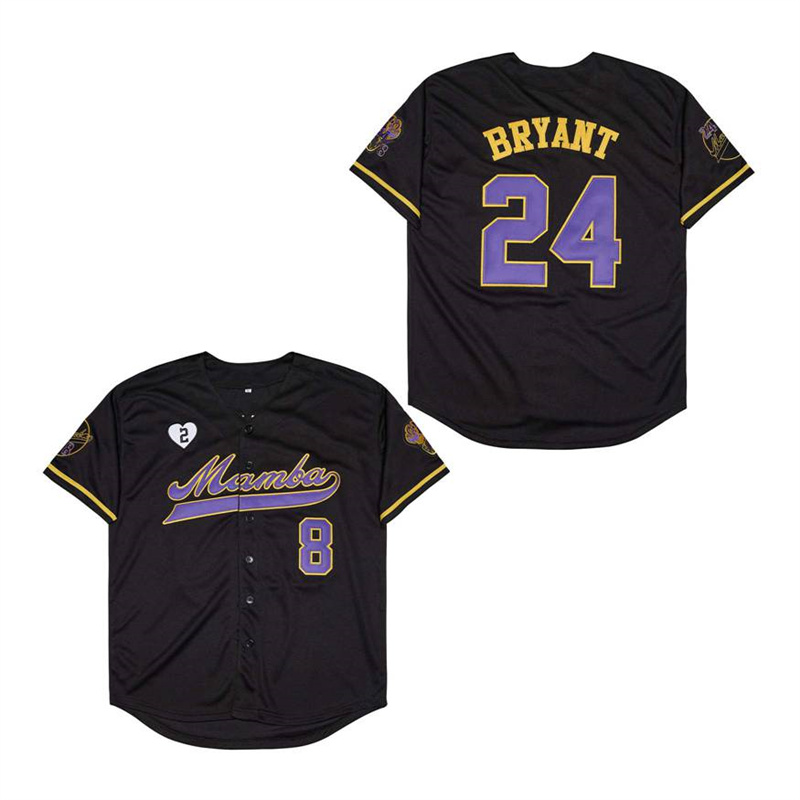 Men's Mamba #8 Back #24 Kobe Bryant Cool Base Stitched Jerseys 15