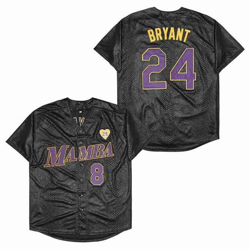 Men's Mamba #8 Back #24 Kobe Bryant Cool Base Stitched Jerseys 12