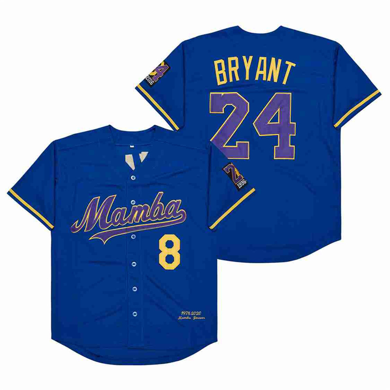 Men's Mamba #8 Back #24 Kobe Bryant Cool Base Stitched Jerseys 10