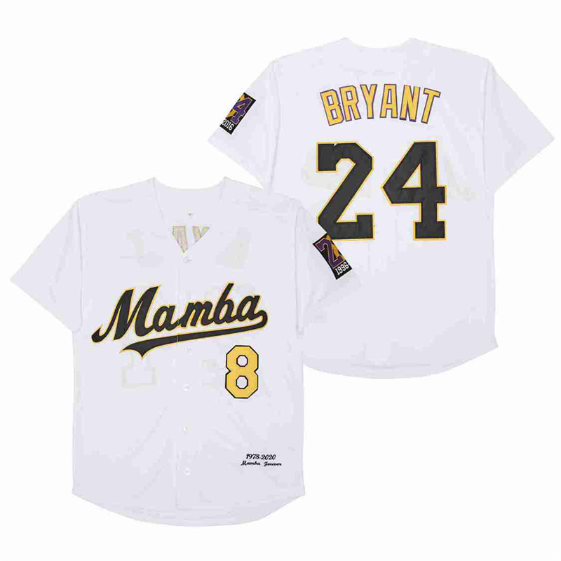 Men's Mamba #8 Back #24 Kobe Bryant Cool Base Stitched Jerseys 6