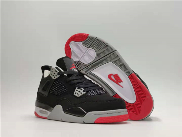 Men's Hot Sale Running Weapon Air Jordan 4 Black Shoes 091