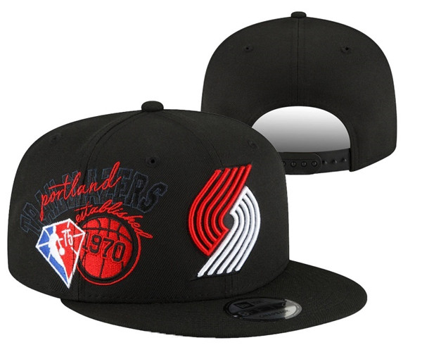 Traile Blazers Black Snapback Hat --YD Traile Blazers Black Snapback Hat --YD