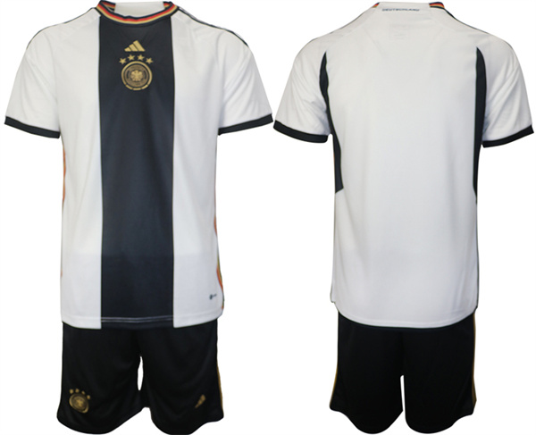 Men's Germany Custom White 2022 FIFA World Cup Home Soccer Jersey Suit Men's Germany Custom White 2022 FIFA World Cup Home Soccer Jersey Suit