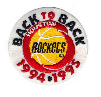 Stitched 1994 & 1995 NBA Finals Championship Houston Rockets Jersey Patch (Back to Back)