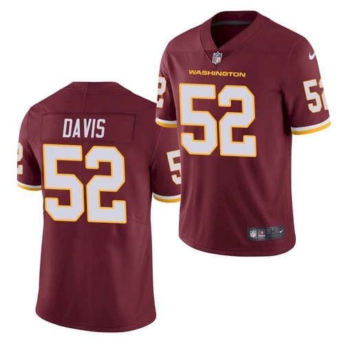 Men's Washington Football Team #52 Jamin Davis Burgundy 2021 Vapor Untouchable Nike Limited Jersey Men's Washington Football Team #52 Jamin Davis Burgundy 2021 Vapor Untouchable Nike Limited Jersey
